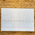Lenzuola baby culla in cotone batista bianco con ricamo floreale rosa per corredino nascita bimba