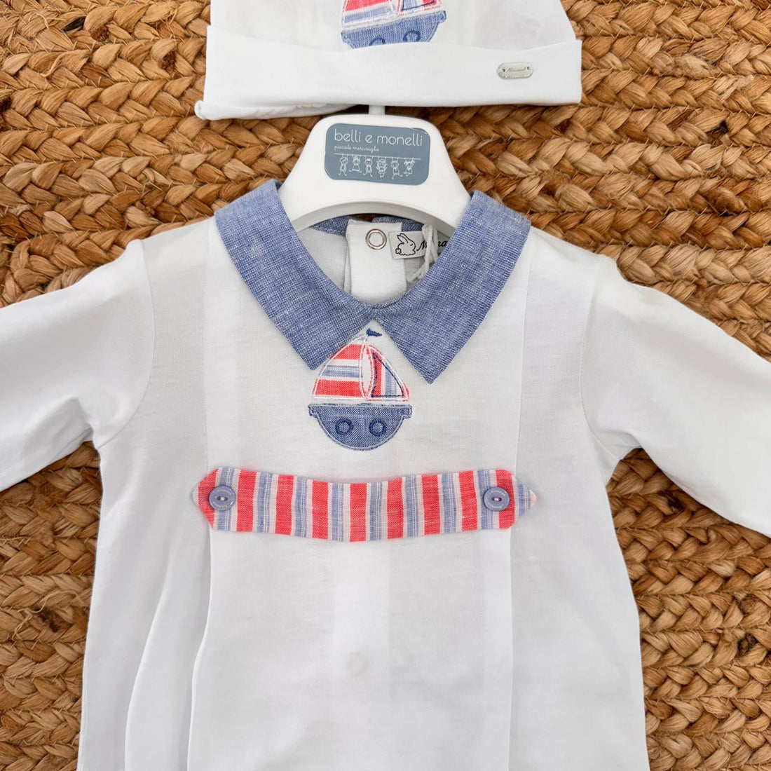 COORDINATO NEONATO ESTIVO CON BARCHETTA