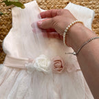ABITO BATTESIMO BIMBA IN PIZZO E TULLE