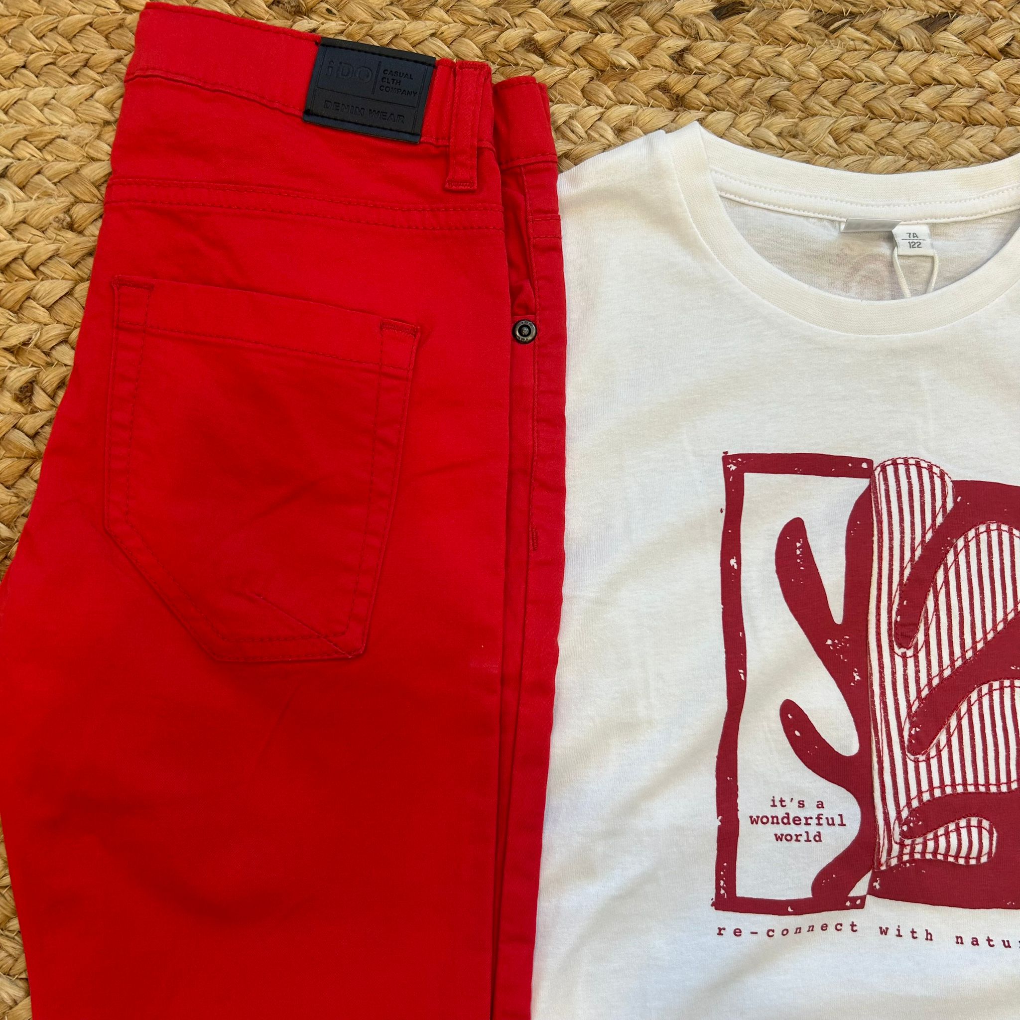 COMPLETO ROSSO “WONDERFUL WORLD”