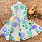 Retro abito bambina con apertura a goccia sulla schiena