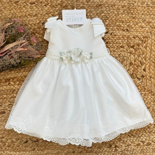 abito battesimo bimba elegante bianco