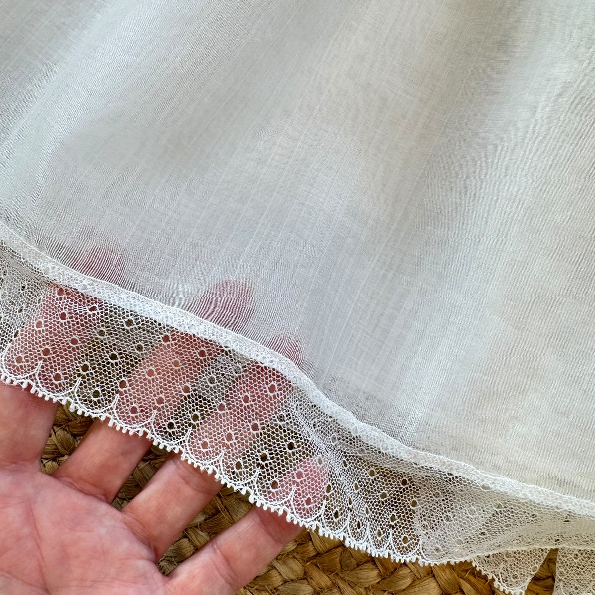 Abito battesimo bimba lungo bianco avorio con smock