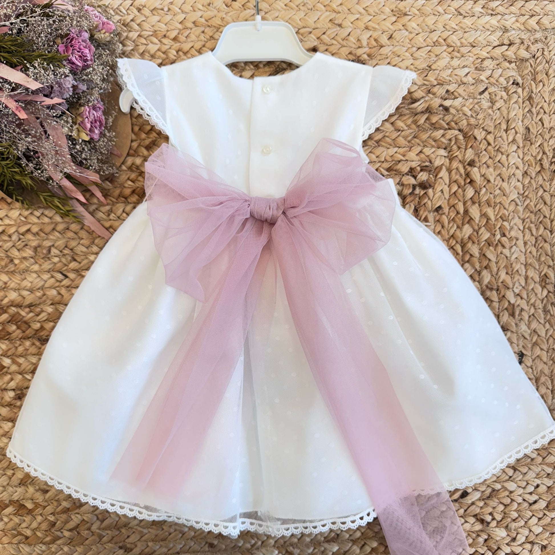 Maniche volant in tulle con bordo in pizzo