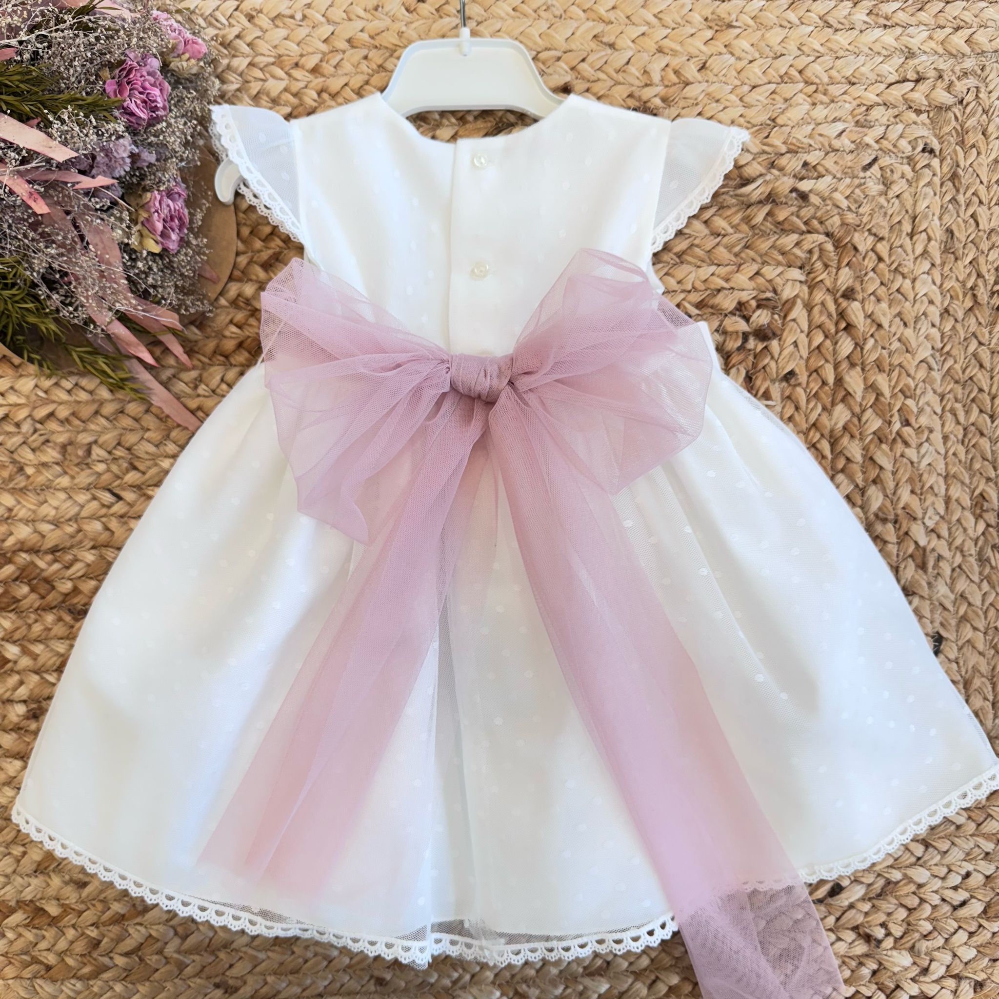 Maniche volant in tulle con bordo in pizzo