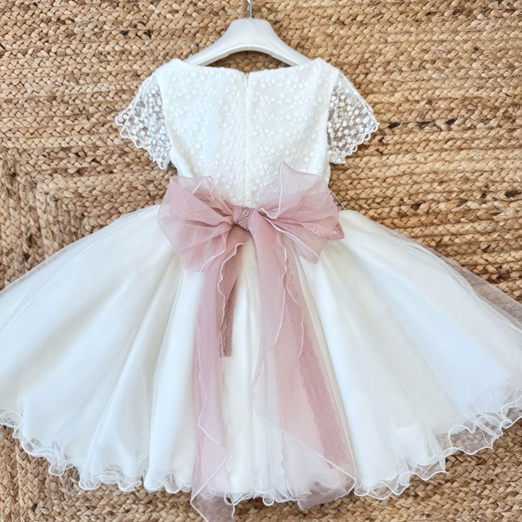 Vestito da cerimonia bambina con gonna ampia in tulle