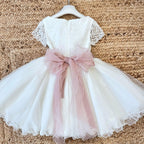 Vestito da cerimonia bambina con gonna ampia in tulle