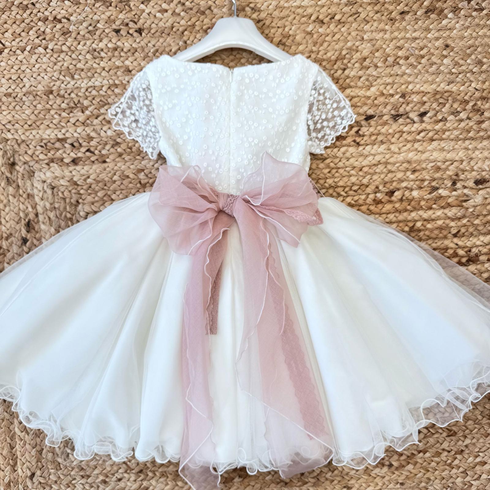 Vestito da cerimonia bambina con gonna ampia in tulle