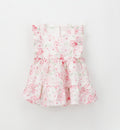 abito bimba floreale rosa elegante con ruches estivo