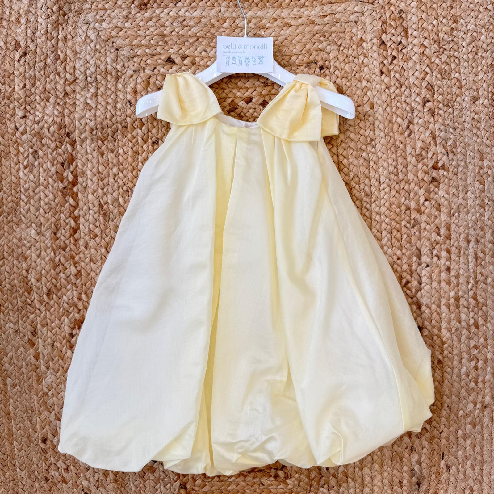 abito bimba giallo chantilly elegante ampio in lyocell
