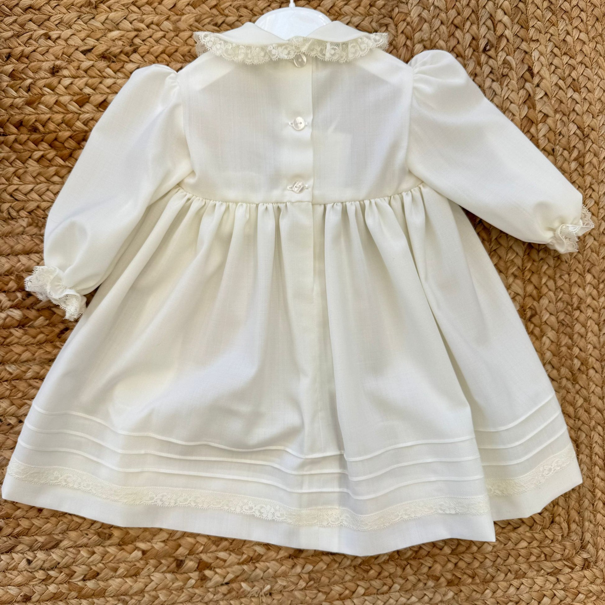 abito cerimonia neonata in lana svizzera