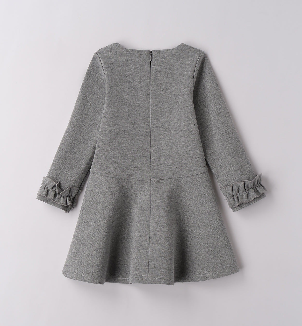 abito bambina elegante bianco retro con maniche lunghe