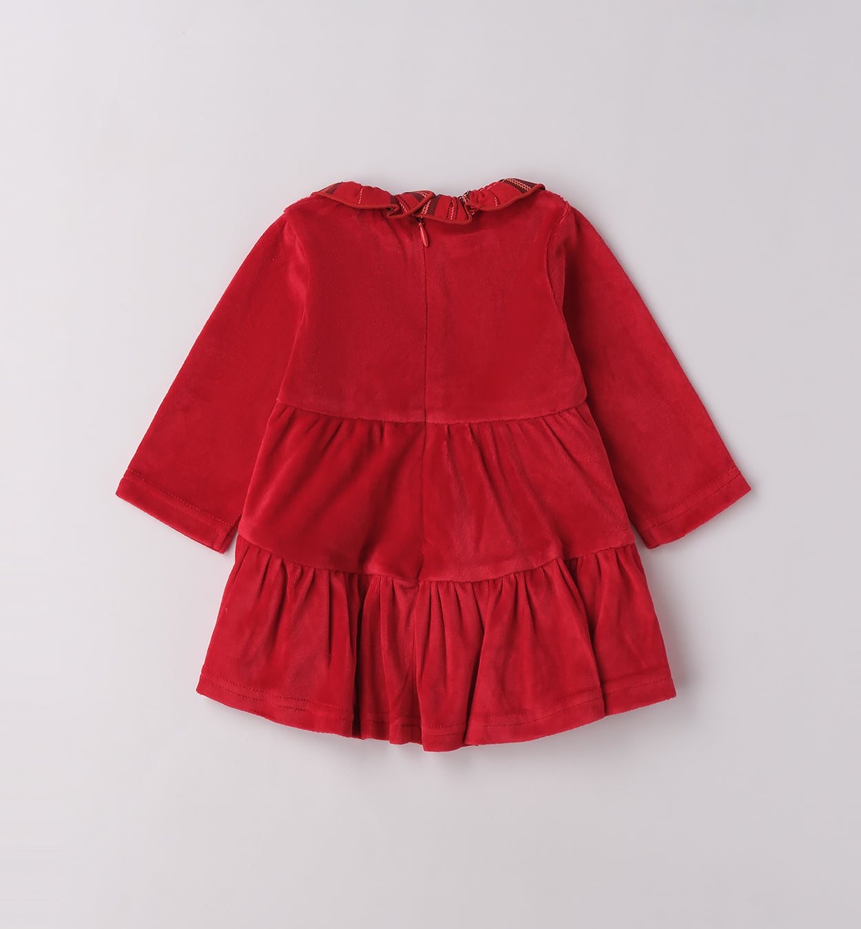 abito velluto rosso neonata retro