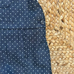 COMPLETO BIMBA SALOPETTE BLU A POIS E CAMICINA MARGHERITE