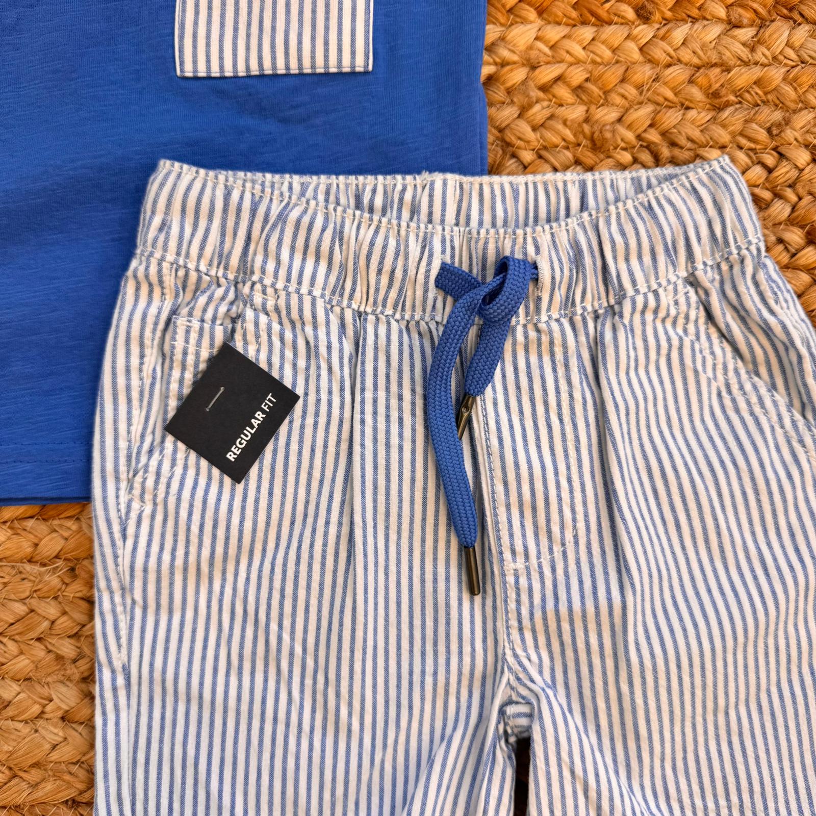 COMPLETO ESTIVO RIGHE E BLU VIVACE