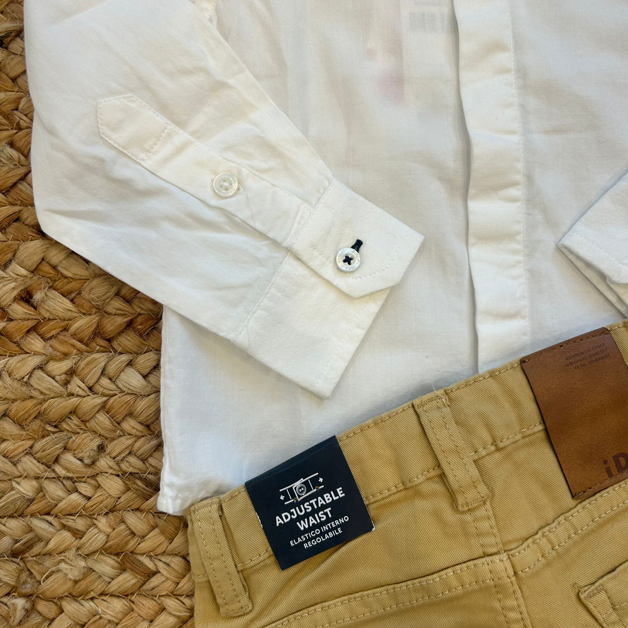 COMPLETO CAMICIA E PANTALONE BEIGE