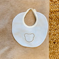 Uscita clinica neonato cielo e beige in ciniglia completa con copertina sfoderabile, tutina, cappellino e lenzuolino.