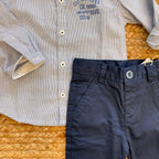 COMPLETO CAMICIA E PANTALONE BLU ELEGANZA CASUAL