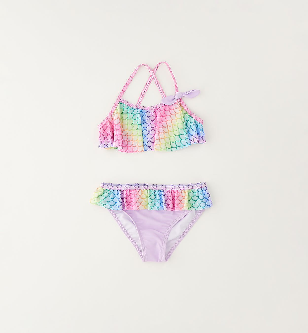 bikini bimba fantasia sirena multicolor con volant