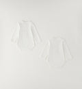 Bipack body unisex in caldo cotone panna a manica lunga con delicate decorazioni per neonato