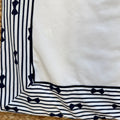 Bordo rigato blu copertina cotone neonata