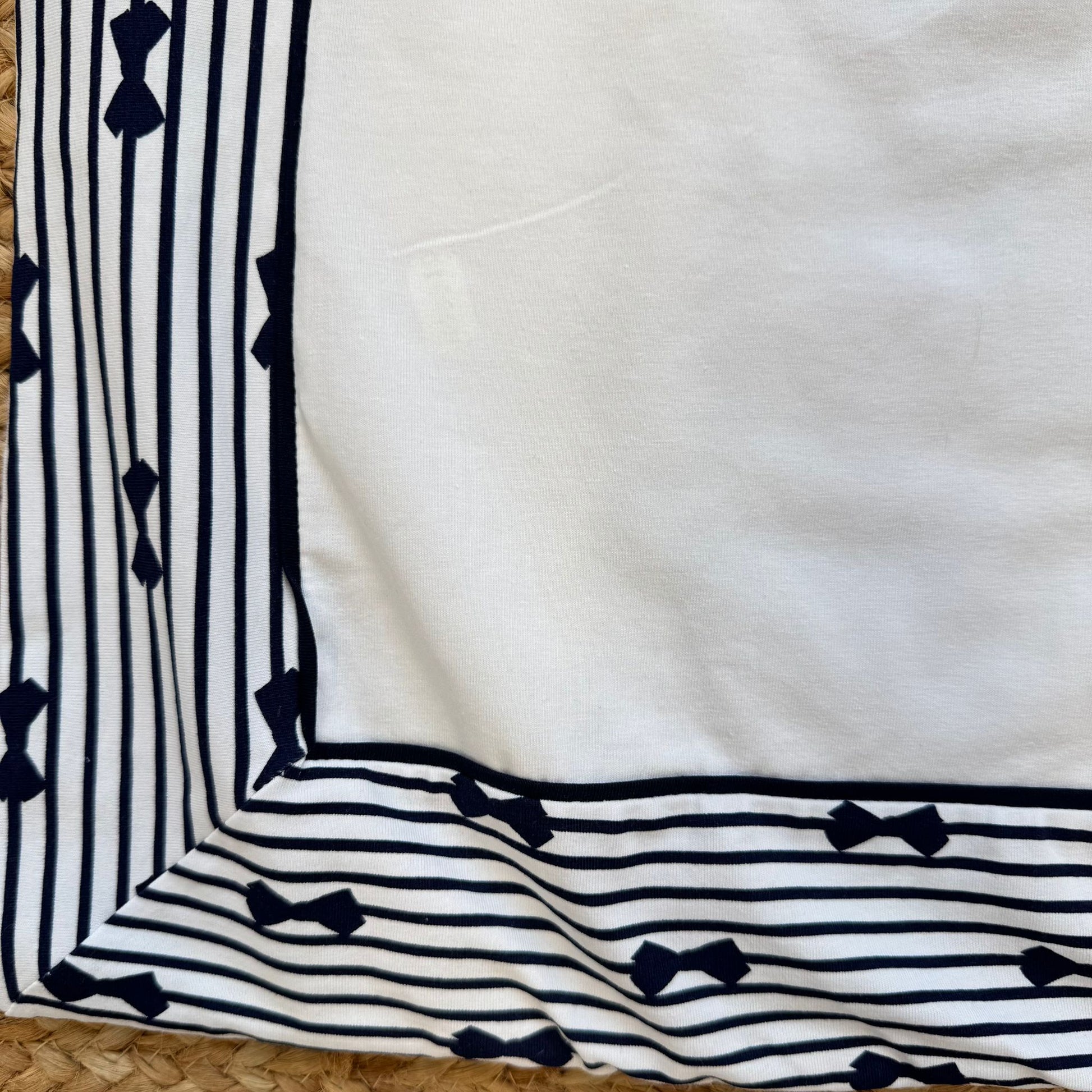 Bordo rigato blu copertina cotone neonata