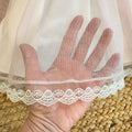Gonna in voile con bordo in pizzo sangallo