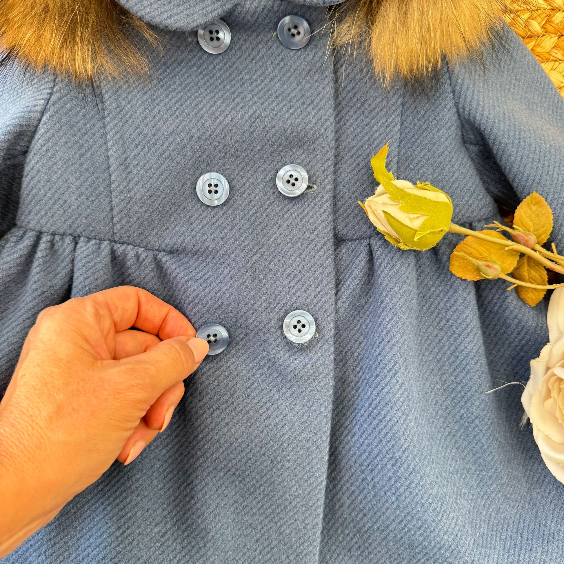 bottoni doppiopetto blu bimba