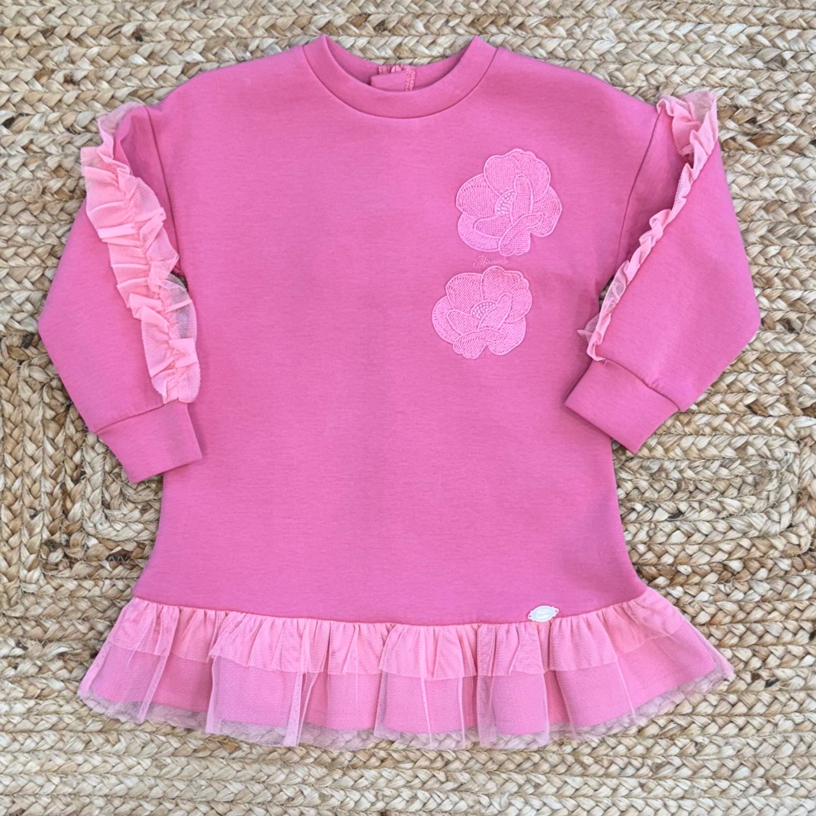 Abito bimba rosa con tulle