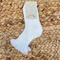 calzini battesimo bimba bianchi con pizzo