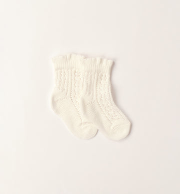 calzini bimba bianco latte traforati