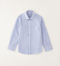 camicia bambino righe azzurre cotone elegante