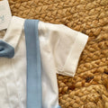 camicia bianca battesimo bimbo con pieghe sartoriali