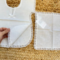 set camicina ricordo battesimo cotone lino