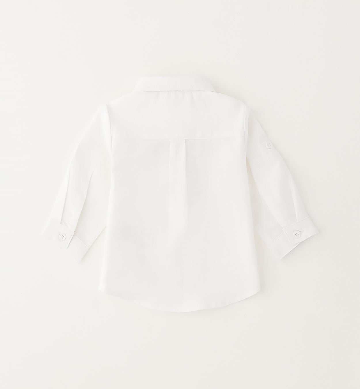 Camicia bianca bimbo in lino e cotone elegante