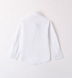 Gilet in maglia, camicia bianca e pantaloni navy per bambino, abbigliamento elegante cerimonia.