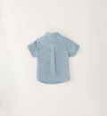 Retro camicia bimbo azzurra elegante per cerimonia