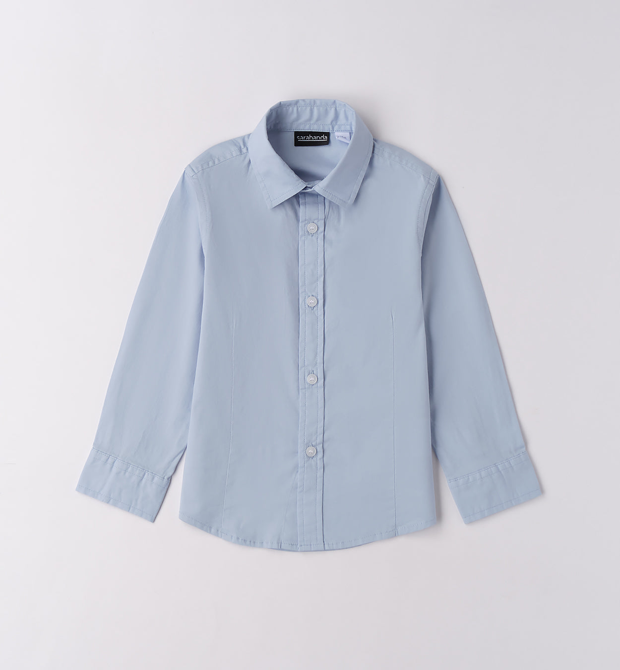 camicia bambino azzurra maniche lunghe