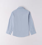 camicia bambino azzurra retro