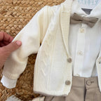camicia in cotone con cardigan aperto
