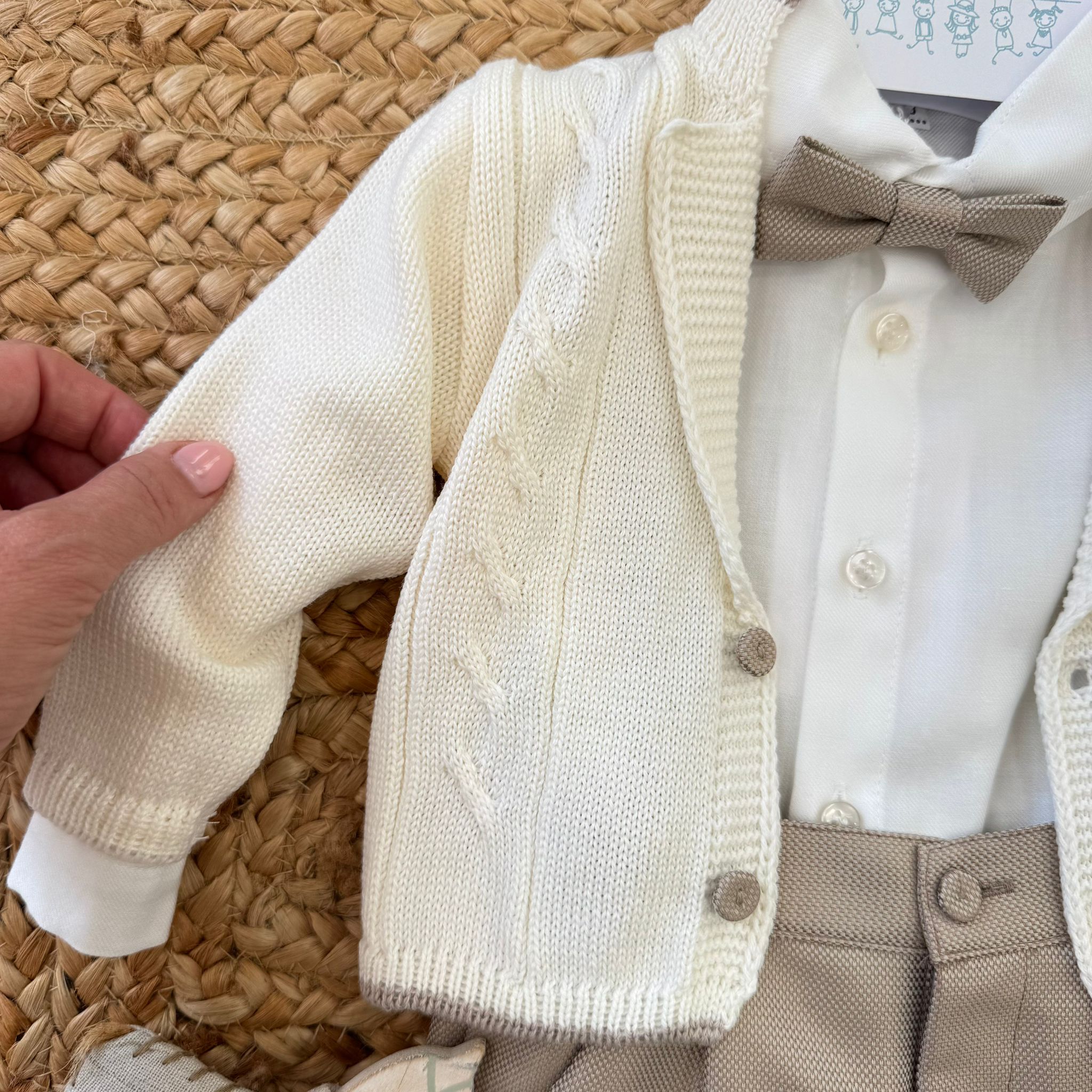 camicia in cotone con cardigan aperto