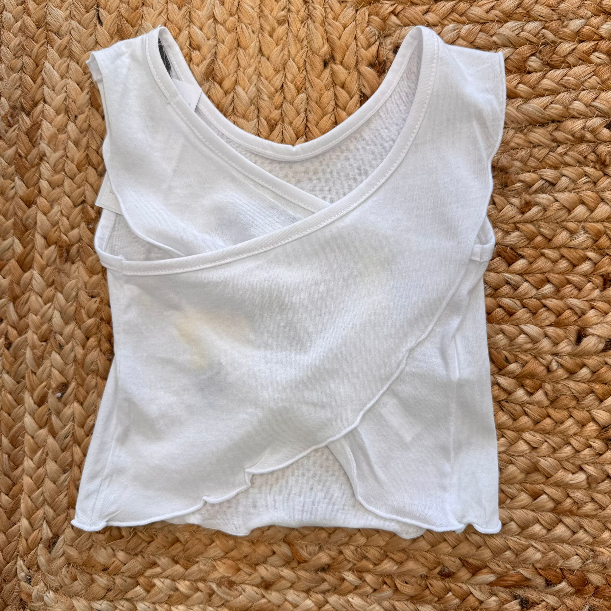Costume mare bambina con slip giallo a righe e top pappagallo