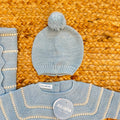 set nascita neonato azzurro Juliana con copertina completino e cappellino