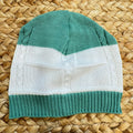 cappellino neonato cotone verde e bianco