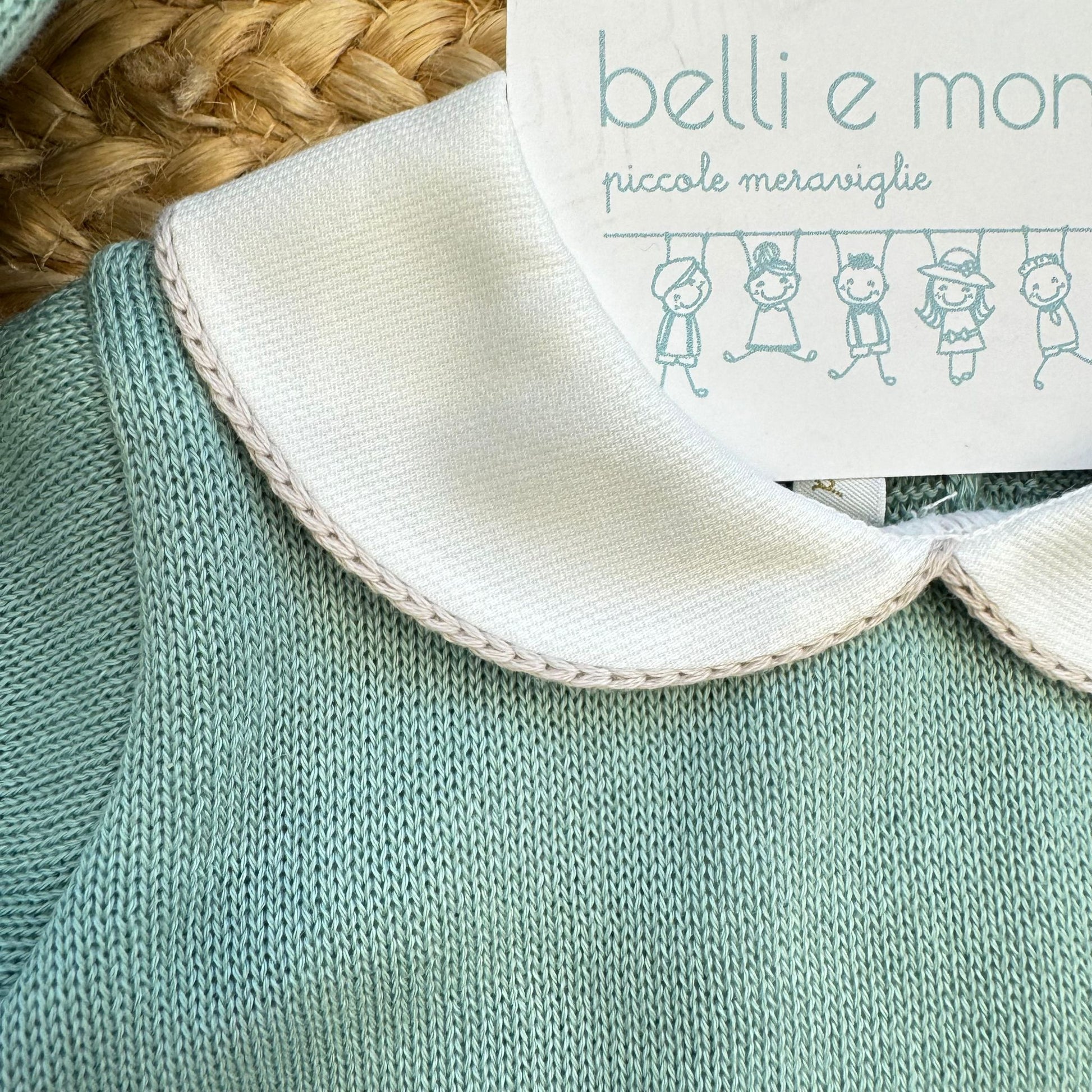 cappellino neonato verde in filo di cotone