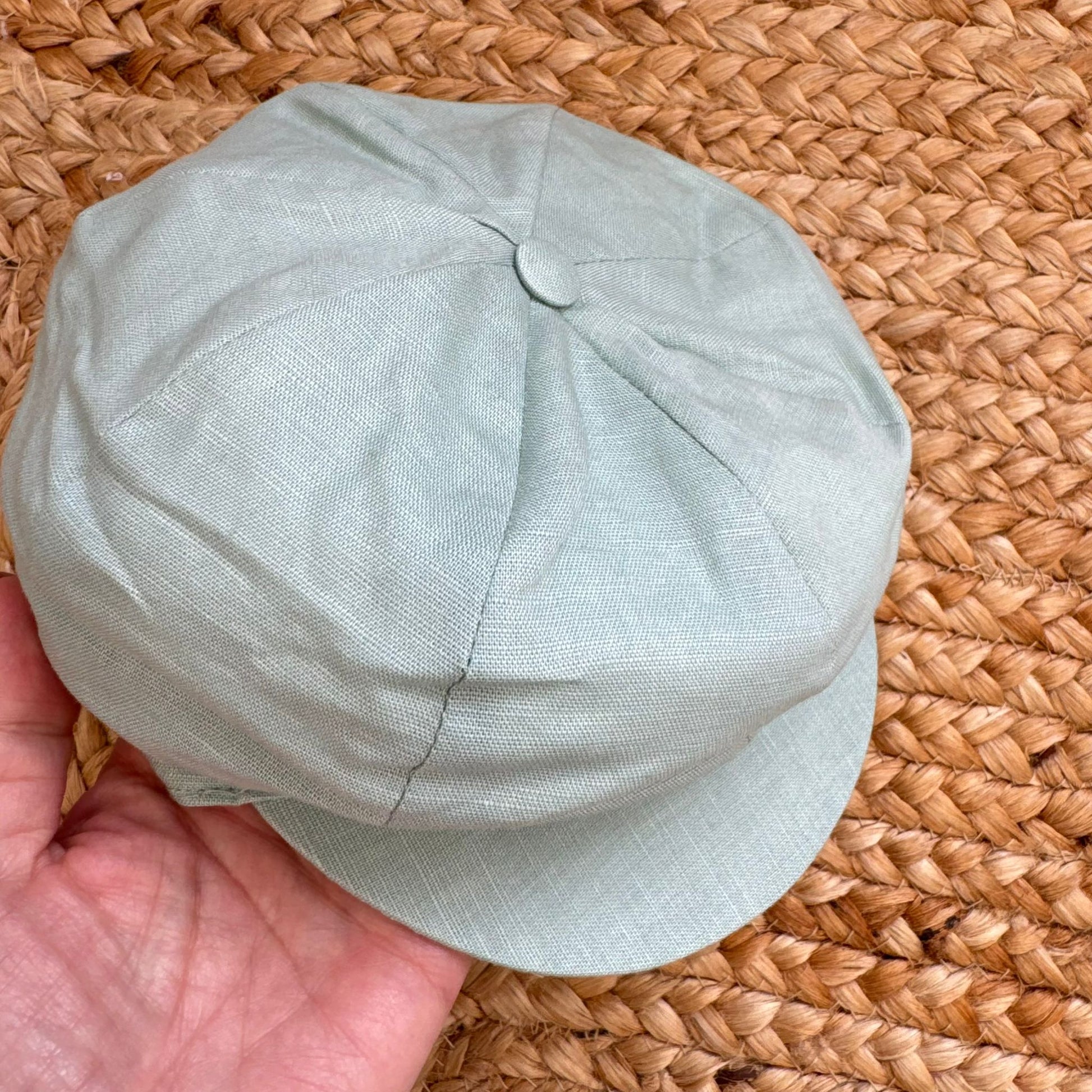 cappello cerimonia neonato verde salvia