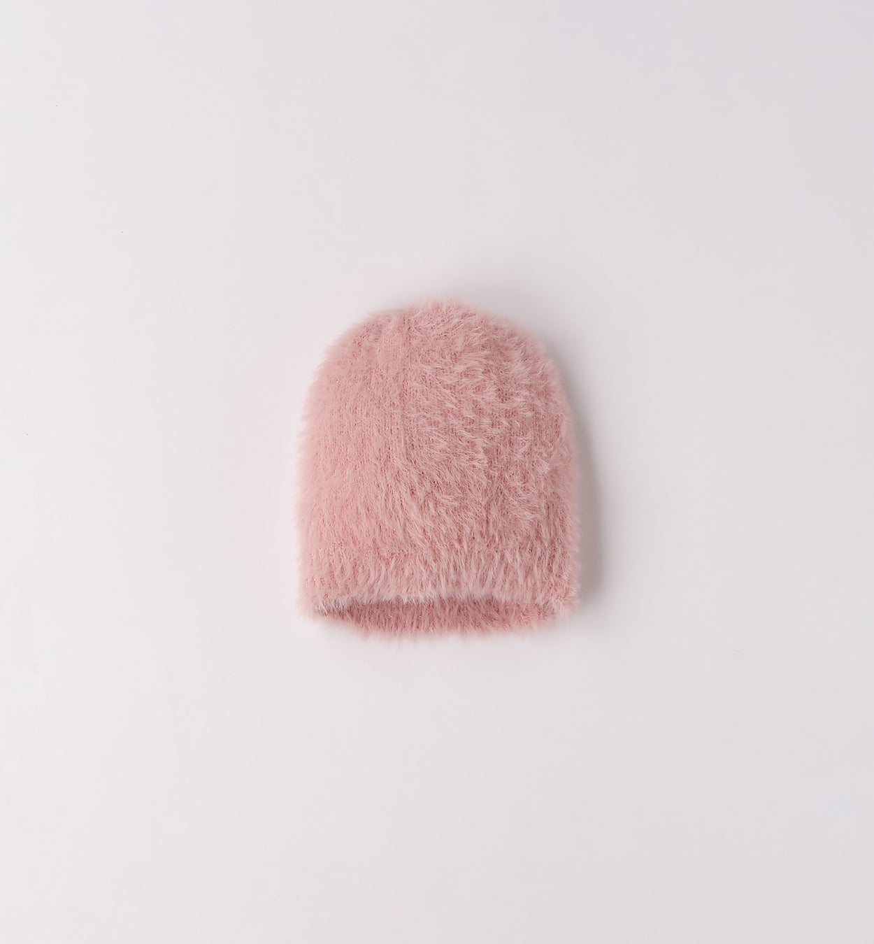 cappello bambina rosa in maglia pelosa