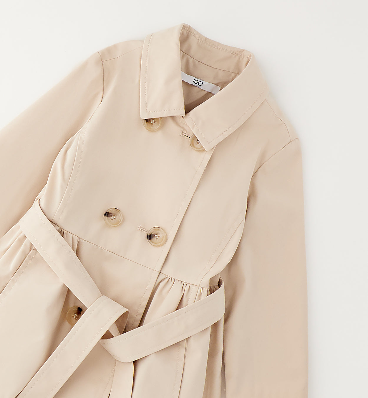 cappotto bambina beige doppiopetto