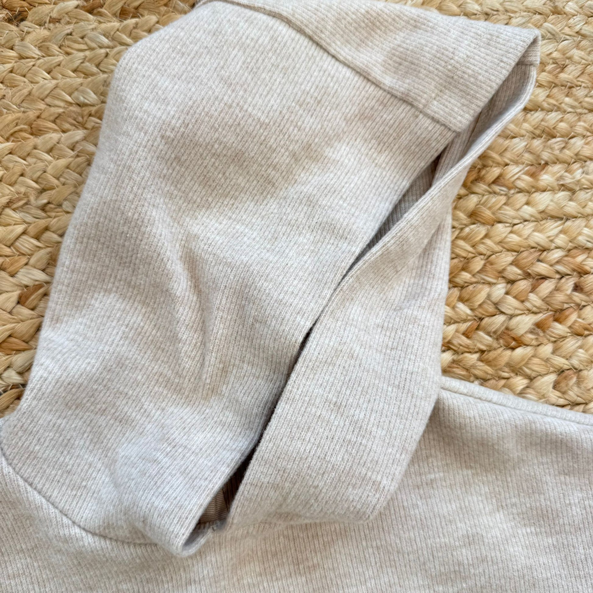 cappuccio felpa beige bambina