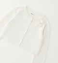 cardigan bambina cerimonia con fiore applicato